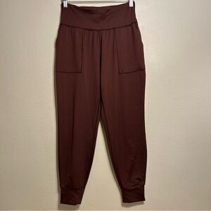 GAP Fit Eclipse Women's Maroon Dark Brown Jogger Pants Size S Activewear Workout